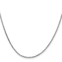 14K White Gold 18 inch 1.65mm Diamond-cut Cable with Lobster Clasp Chain