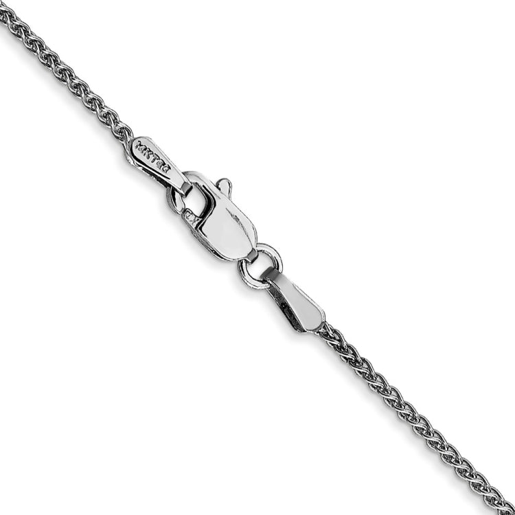 14K White Gold 18 inch 1.25mm Spiga with Lobster Clasp Chain