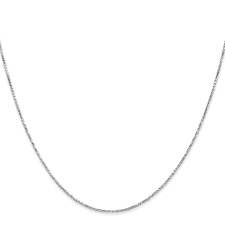 14K White Gold 20 inch 1mm Parisian Wheat with Lobster Clasp Chain