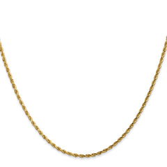 14K 18 inch 1.75mm Diamond-cut Rope with Lobster Clasp Chain