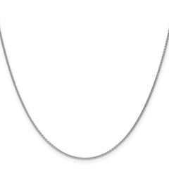 18K White Gold 20 inch 1.5mm Diamond-cut Cable with Fancy Lobster Clasp Chain