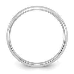 14k White Gold 3mm Half-Round Wedding Band Size 7