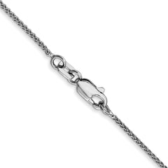 14K White Gold 24 inch 1.05mm Spiga with Lobster Clasp Chain