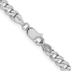 14K White Gold 20 inch 4.5mm Flat Figaro with Lobster Clasp Chain