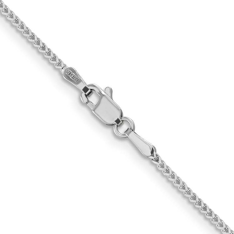 14K White Gold 18 inch 1mm Franco with Lobster Clasp Chain