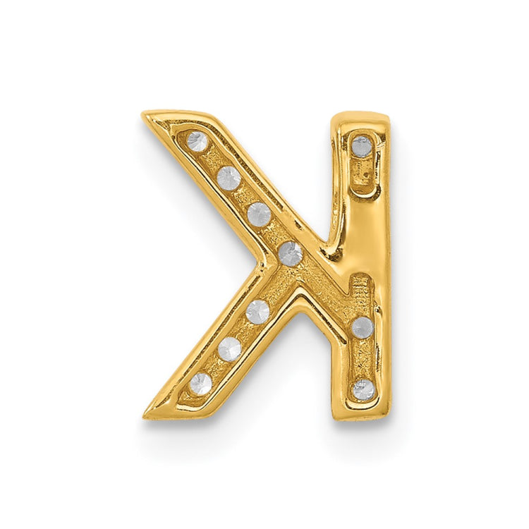 14K  Diamond Letter K  Initial Charm