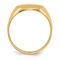 14k 13 x12mm Closed Back Signet Ring