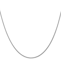 14K White Gold 20 inch 1.05mm Diamond-cut Spiga with Lobster Clasp Chain