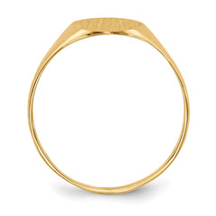 14k 10.0x8.5mm Closed Back Signet Ring