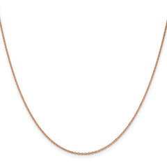 14K Rose Gold 20 inch 1.4mm Diamond-cut Cable with Lobster Clasp Chain