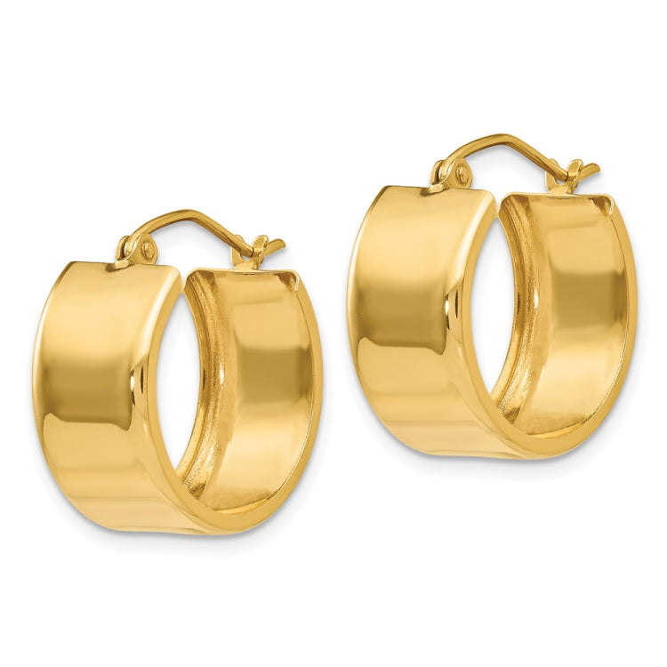 14K 8.25mm Polished Hoop Earrings