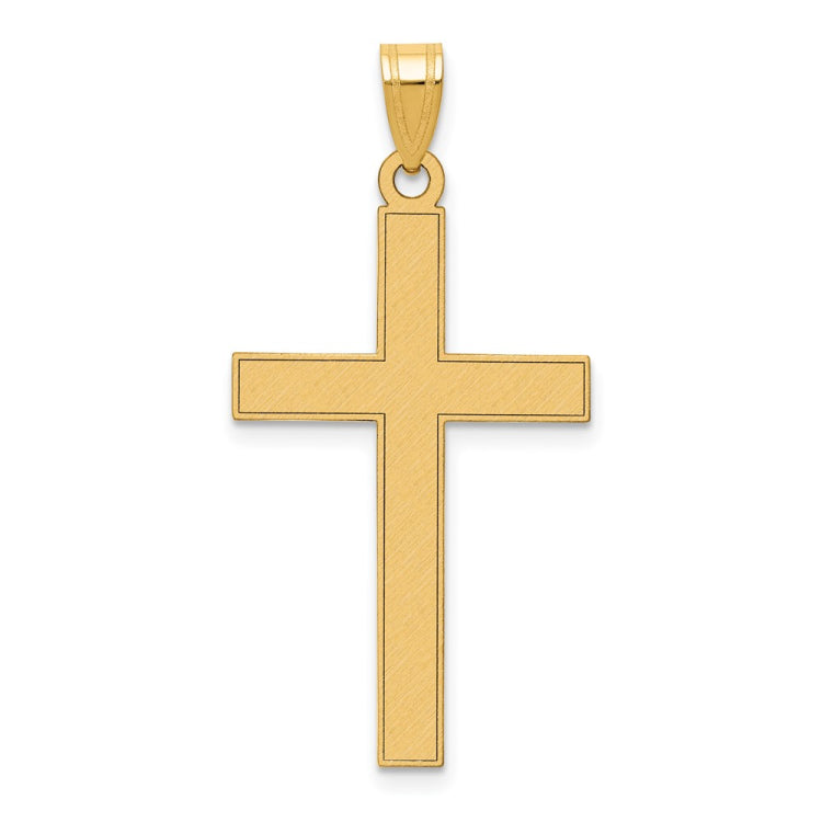 14k Florentine Satin Cross Pendant