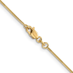 14K 18 inch .9mm Round Snake with Lobster Clasp Chain