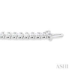 6 ctw East West Emerald Cut Diamond Fashion Tennis Bracelet in 14K White Gold
