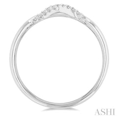 1/10 Ctw Infinity Petite Round Cut Diamond Fashion Ring in 10K White Gold