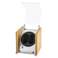 Luxury Giftware Bamboo Double Watch  Winder