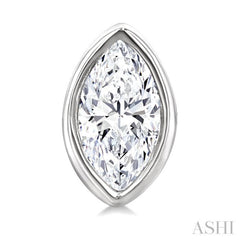 1/5 Ctw Petite Bezel Set Marquise Cut Diamond Fashion Stud Earrings in 10K White Gold