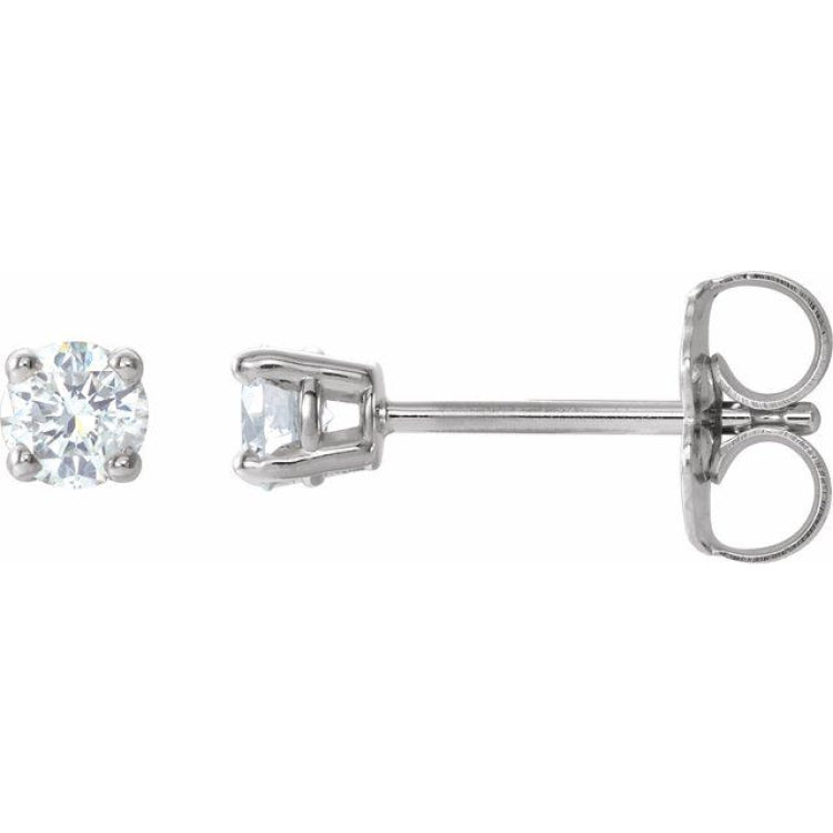 Sterling Silver 1/6 CTW Natural Diamond Earrings