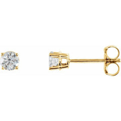 14K Yellow Gold 1/6 CTW Natural Diamond Earrings