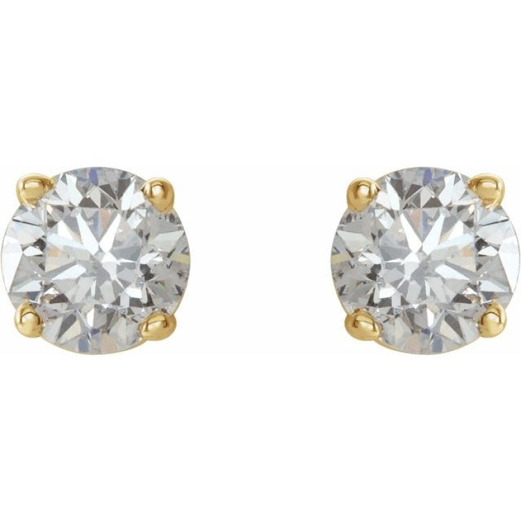 14K Yellow 1/6 CTW Natural Diamond Stud Earrings