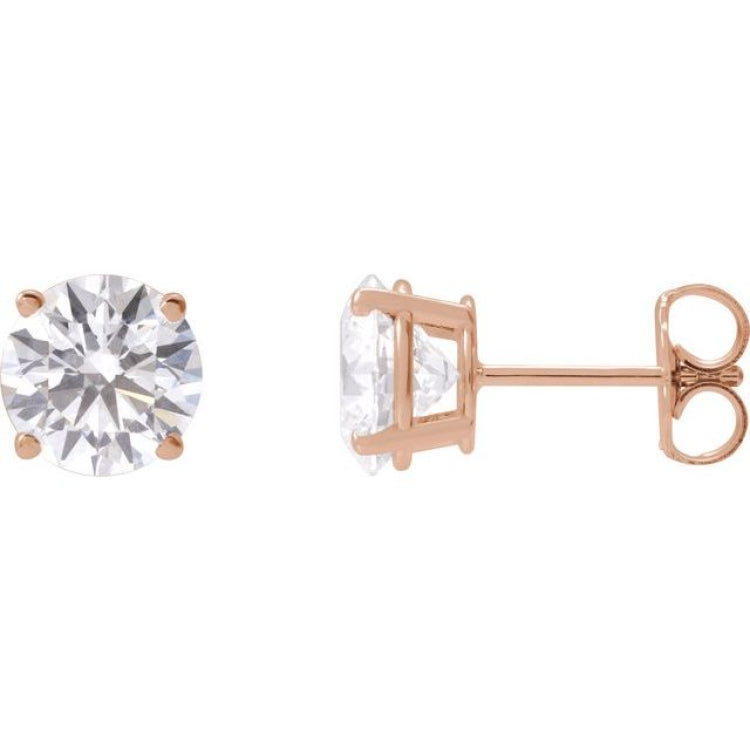 14K Rose Gold 2  1/2 CTW Lab-Grown Diamond Earrings
