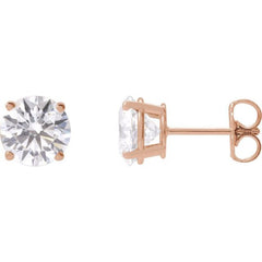 14K Rose Gold 2  1/2 CTW Lab-Grown Diamond Earrings