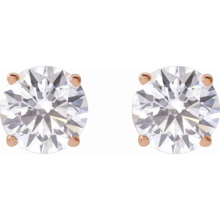 14K Rose 2  1/2 CTW Lab-Grown Diamond Stud Earrings