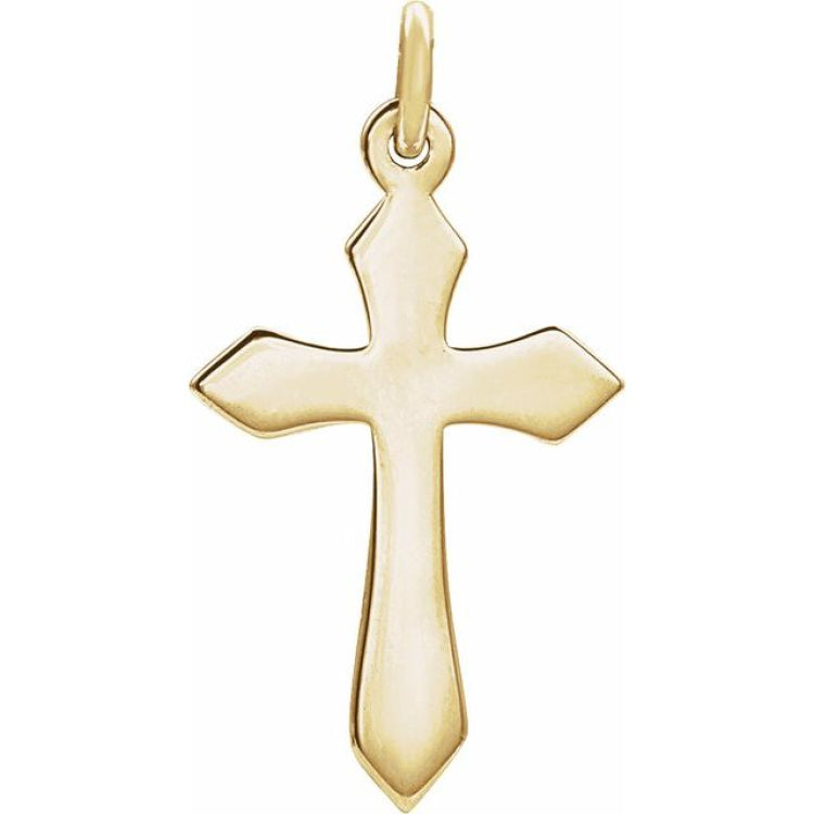 18K Yellow Gold-Plated Sterling Silver Cross Pendant