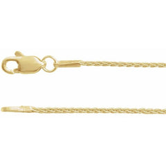 14K Yellow Gold-Filled 1.5 mm Wheat 16" Chain