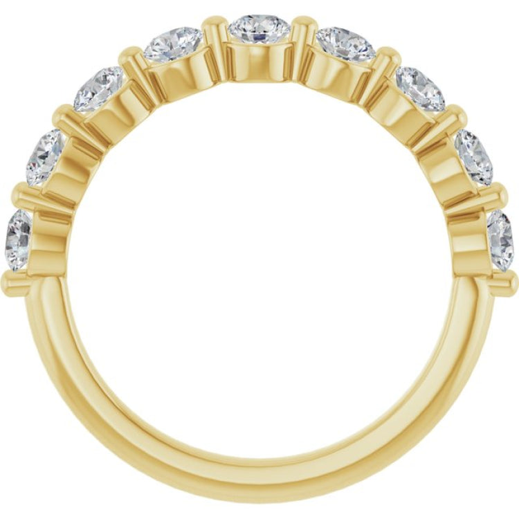 14K Yellow 9/10 CTW Lab-Grown Diamond Anniversary Band