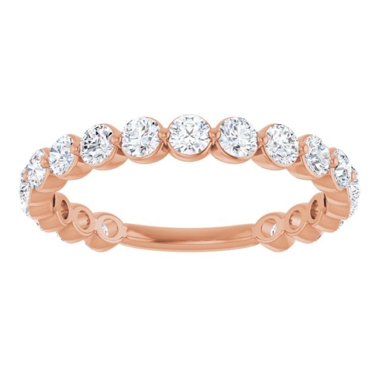 14K Rose 1 1/6 CTW Lab-Grown Diamond Anniversary Band