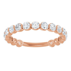 14K Rose 1 1/6 CTW Lab-Grown Diamond Anniversary Band
