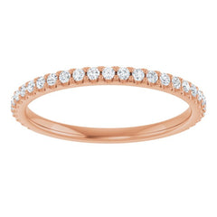 14K Rose 1/4 CTW Lab-Grown Diamond Anniversary Band