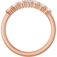14K Rose 5/8 CTW Lab-Grown Diamond Anniversary Band