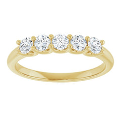 14K Yellow 1/2 CTW Lab-Grown Diamond Anniversary Band