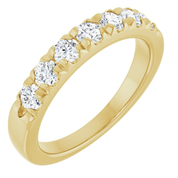 14K Yellow 3/4 CTW Lab-Grown Diamond Anniversary Band