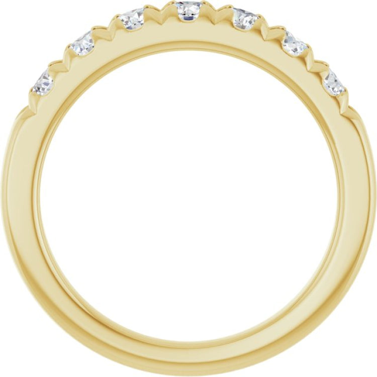 14K Yellow 3/4 CTW Lab-Grown Diamond Anniversary Band