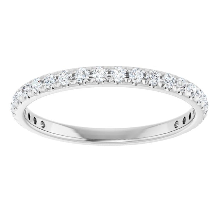 Platinum 1/3 CTW Lab-Grown Diamond French-Set Anniversary Band