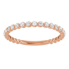 14K Rose 1/3 CTW Lab-Grown Diamond Anniversary Band
