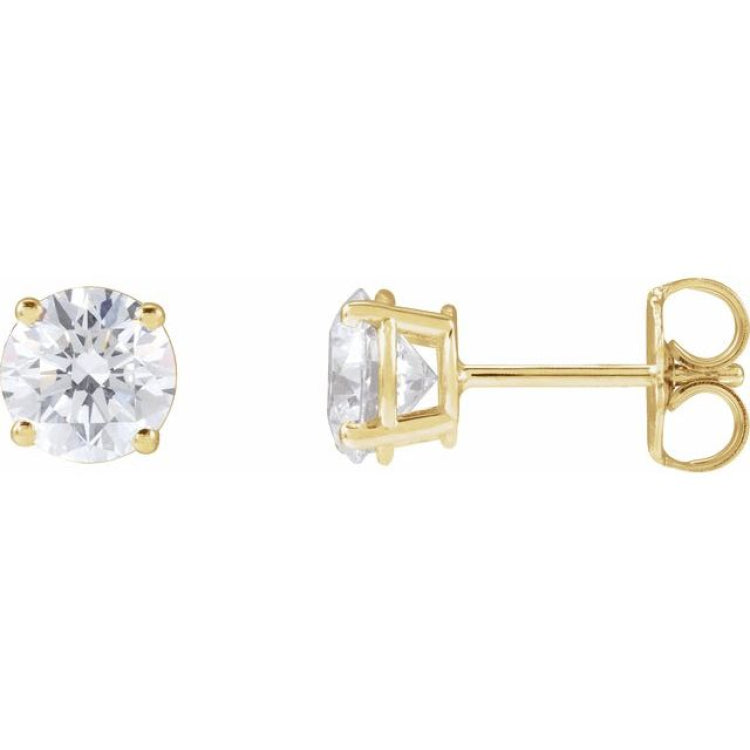 14K Yellow Gold 4 CTW Lab-Grown Diamond Earrings