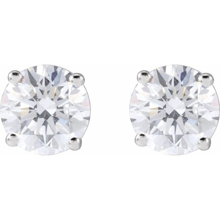 14K White Gold 4 CTW Lab-Grown Diamond Earrings