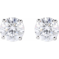 14K White Gold 4 CTW Lab-Grown Diamond Earrings