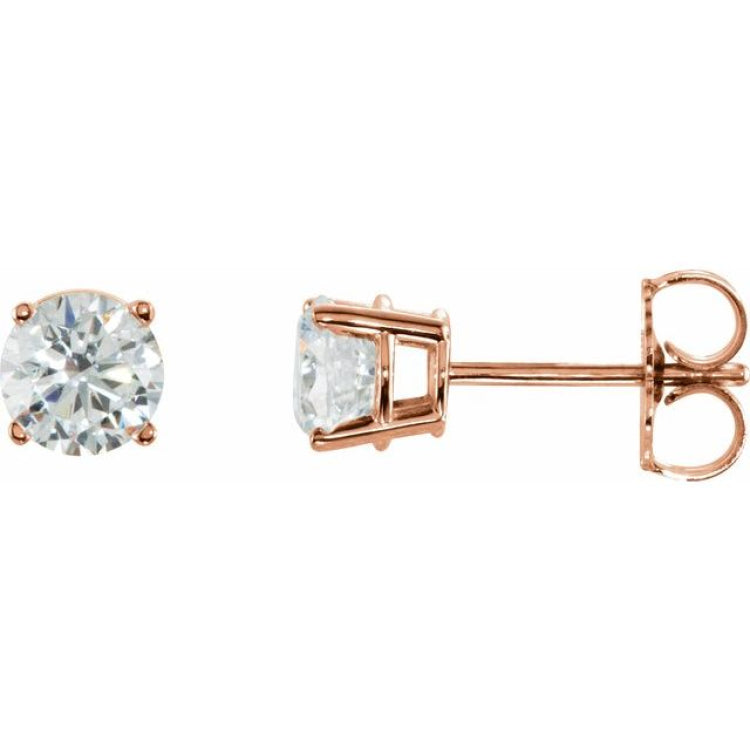 14K Rose Gold 4 CTW Lab-Grown Diamond Earrings