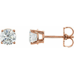 14K Rose Gold 4 CTW Lab-Grown Diamond Earrings