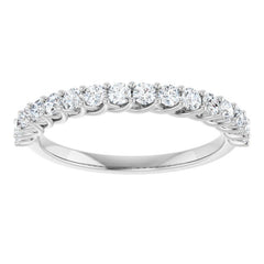 Platinum 7/8 CTW Natural Diamond Anniversary  Band