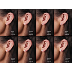 14K White Gold 6 mm Natural Amethyst Earrings