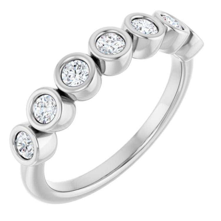 14K White 3/8 CTW Lab-Grown Diamond  Anniversary Band