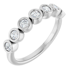 14K White 3/8 CTW Lab-Grown Diamond  Anniversary Band