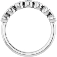 14K White 3/8 CTW Lab-Grown Diamond  Anniversary Band