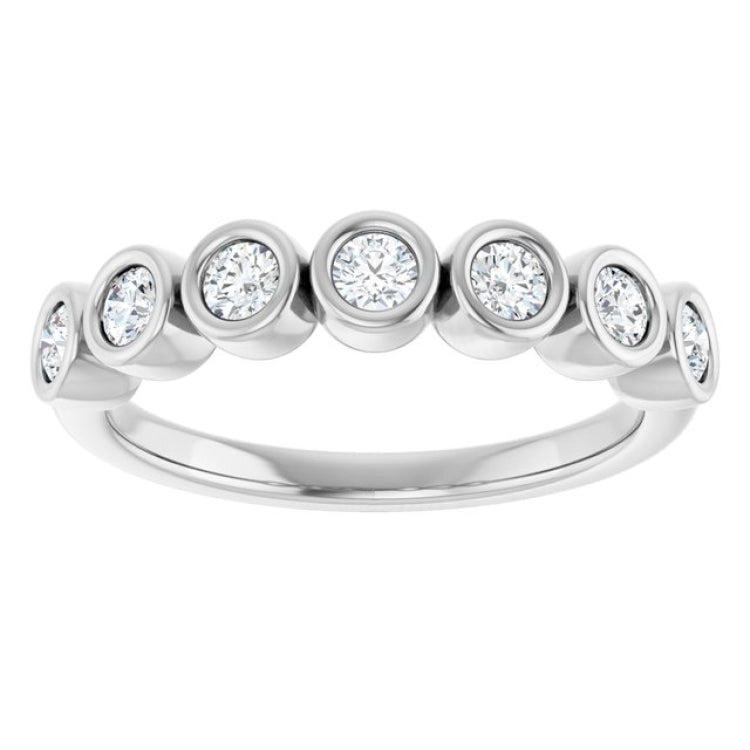 14K White 3/8 CTW Lab-Grown Diamond  Anniversary Band